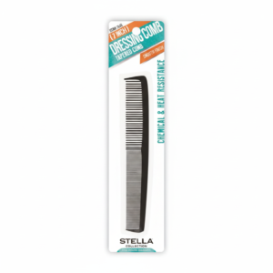Stella 7โณ Dressing Comb Styling Tapered Teeth Black #2445