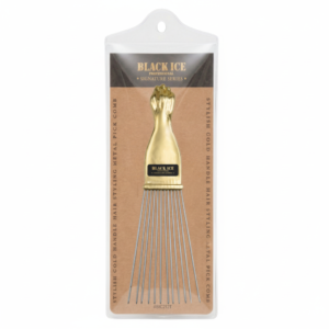 Black Ice Signature Series Styling Comb Gold Handle #BIC212T