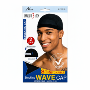 Stocking Black Wave Cap 2-Piece Pack #M151515B
