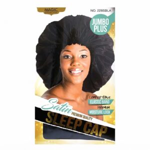 Jumbo Plus Satin Sleep Cap - Premium Quality #2285BLA