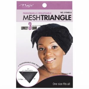 Mesh Triangle Hair Net Fashionable Breathable Protection #2154BLK