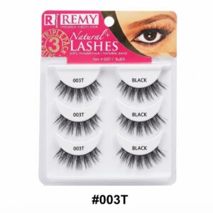 R Remy Natural+ Lashes - Black Triple Volume #003T