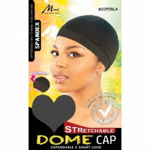 Stretchable Spandex Dome Cap Black #M2255BLK