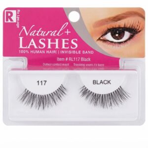 Natural+ Lashes - Style Black 100% Human Hair #117