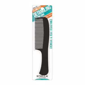 Stella Flawless Detangling Styling Comb Black Chemical #2449