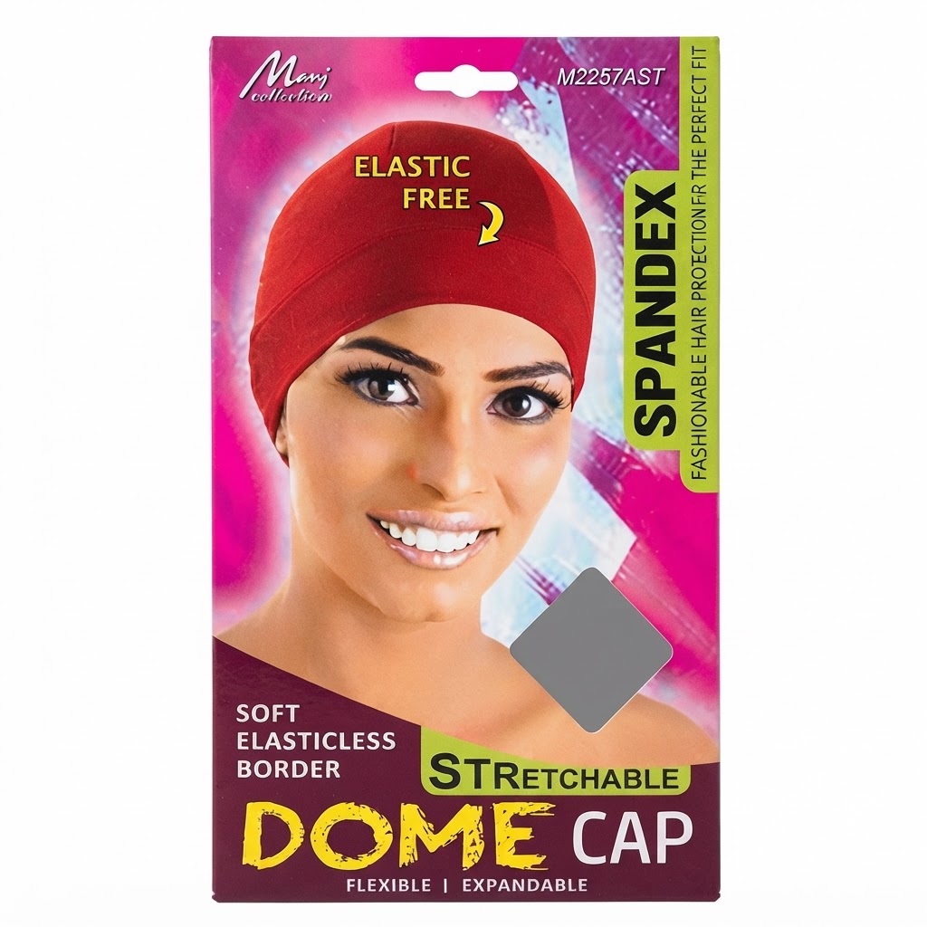 Spandex Stretchable Dome Cap Assorted Colours #M2257AST
