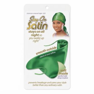 Satin Hair Wrap / Durag -Green Overnight Protection and #778