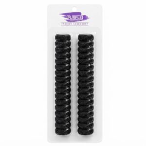 Candie Black Spiral Pony Rings Pack #15010