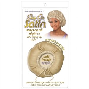 Stay On Satin Drawstring Bonnet - Assorted Colours #9722AST