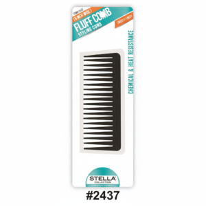 Stella, 6โณ Wide Fluff Styling Comb Black #2437
