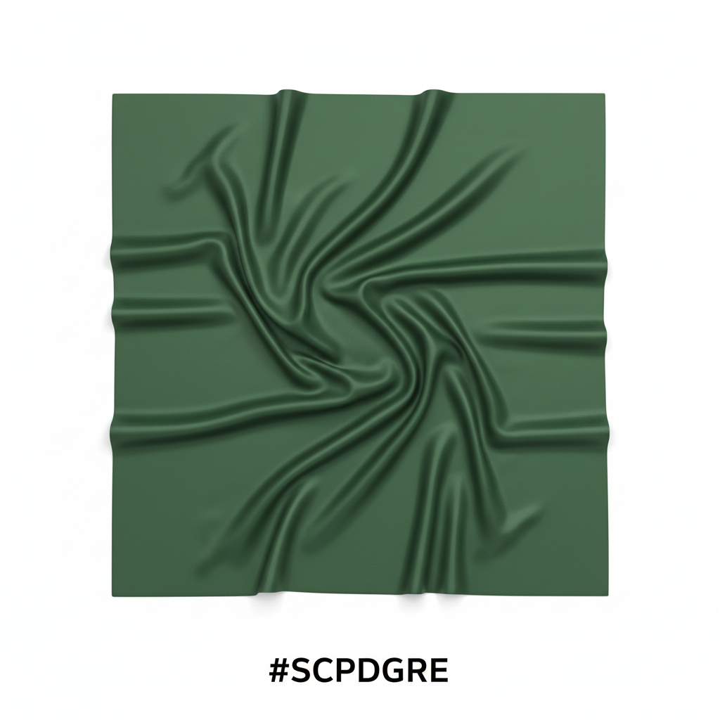 Premium Dark Green Satin Bonnet Head Wrap 90×90 #SCPDGRE