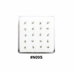 Silver Cross & Star Nose Studs #N09S