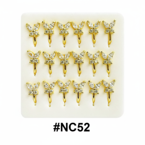 Gold Fairy Butterfly Marquise Crystal Rhinestone Nose #NC52