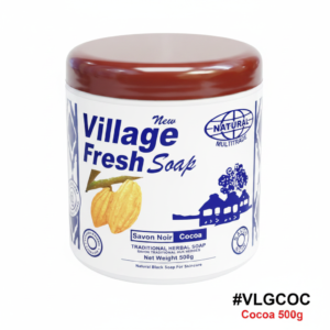 Village Fresh Savon Noir Traditional Herbal Soap Cocoa 500g #VLGCOC
