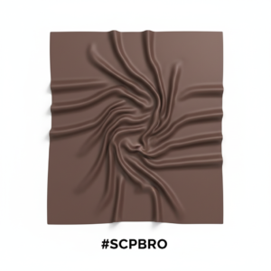 Silky Plain Scarf 90x90cm - Brown #SCPBRO