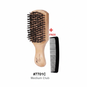 Medium Club Hair Brush with Free 1 Comb #7701C