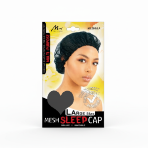 Sleep Cap,/LA Large Size Black Mesh Deluxe Invisible #M2268