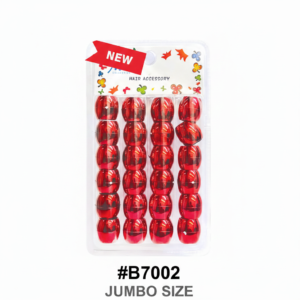 Jumbo Size Metallic Red Bubble Hair Beads 24pcs #B7002