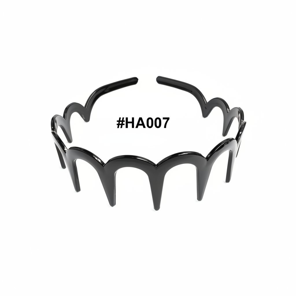 Black Crown Zigzag Hair Band | #HA007