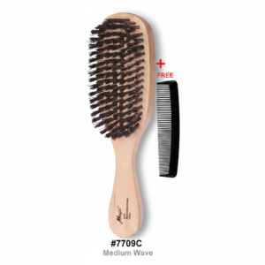 Medium Wave Hair Brush with Free Comb #7709C