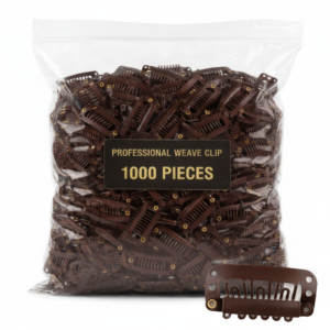Brown Professional Weave Clips Bag 1000 Pieces #L1000BROBAG