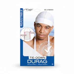 Magic Collection Adjustable Tie-Down Durag - Cool #4769WHI