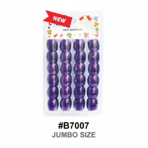 Merry Collection Jumbo Size Purple Bubble Hair Beads 24pcs #B7007