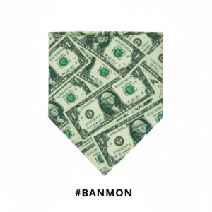 Dollar Bill Print Bandana #BANMON