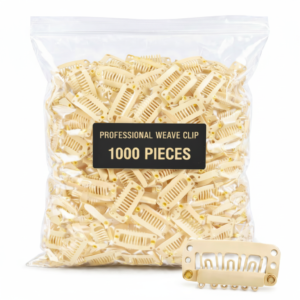 Beige Professional Weave Clips 1000 Pieces #L1000BLOBAG