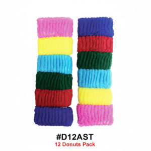Assorted Colour Large Hair Bobbles 12pc #D12AST