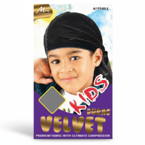 Mri Collection Black Velvet Durag Wave Styling #M1954BLK