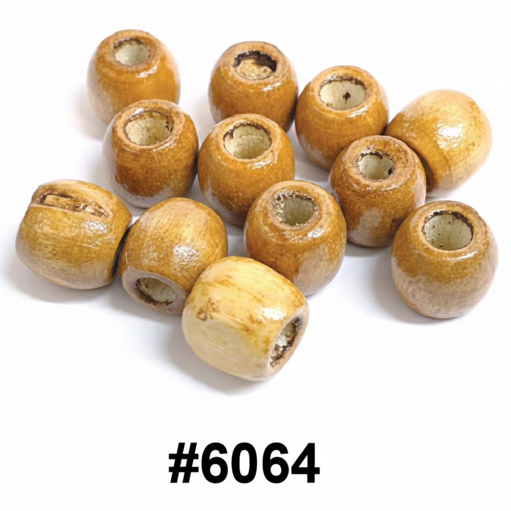 Natural Wood Beads Card - 24 Packs Beads #6064