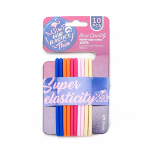 Multicolour Hair Elastics 10 Pcs #TP83PIN