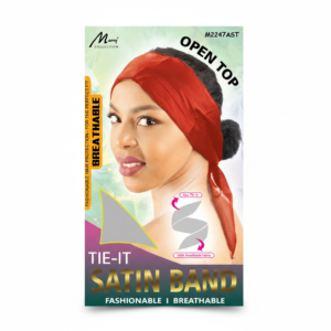 Satin Tie-It Band Open Top Red - Fashionable Hair #M2247AST
