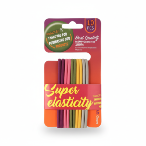 Elastic Hair Bands Assorted Colour 10 Pcs - Super #TP83AUT