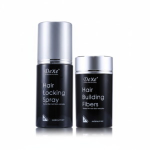 DexE Hair Building Fibers Kit with Locking Spray Black #DEXE2