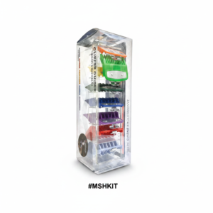 Professional Clipper Guide Comb Set with Display Stand #MSHKIT