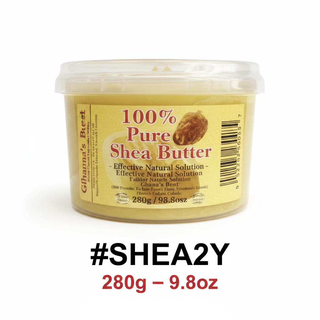 Ghana’s Best 100% Pure Yellow Shea Butter 280g / #SHEA2Y