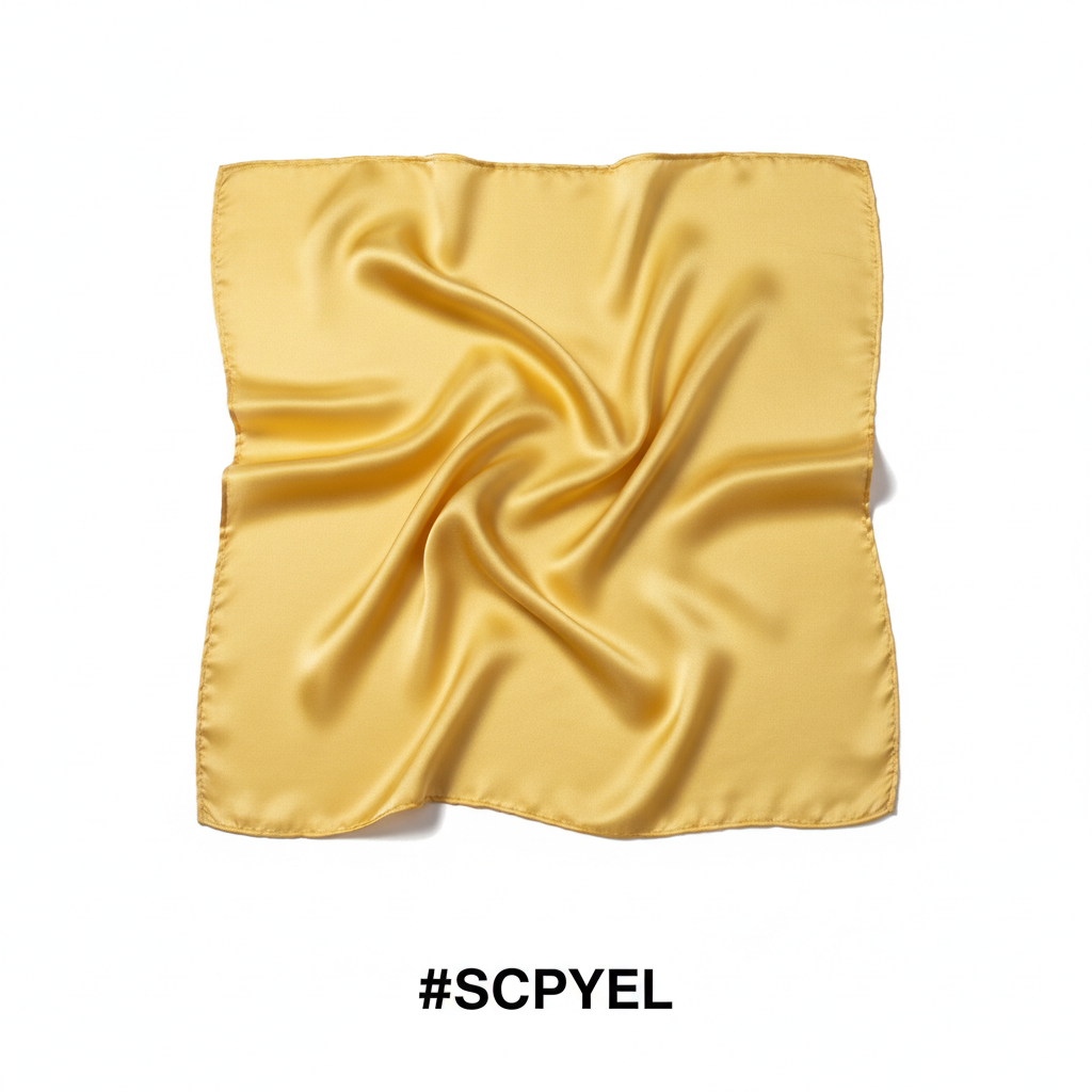 Premium Yellow Satin Bonnet Head Wrap 90×90 #SCPYEL