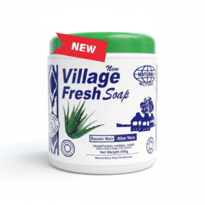 Village Fresh Savon Noir Traditional Herbal Soap Aloe #VLGALO