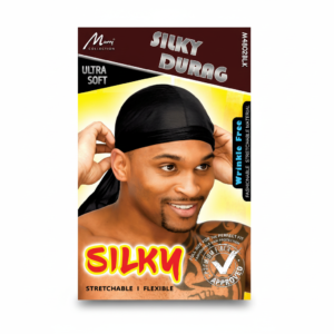 Silky Durag - Black Ultra Soft Stretchable Hair #M4802B
