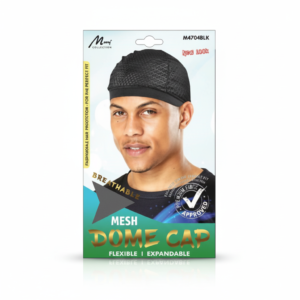 Mesh Dome Black Cap Flexible & Expandable #M4704BLK