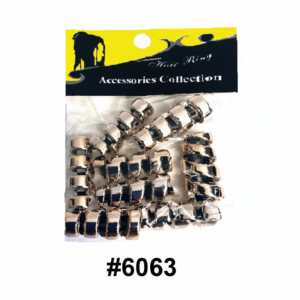 Silver Hair Ring Dread Cuffs - 24pk Card #6063