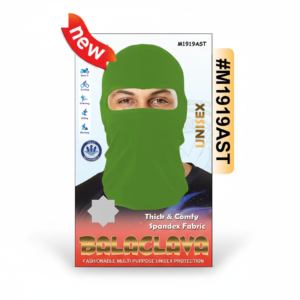Spandex Balaclava Face Covering With Green Colour #M1919AST