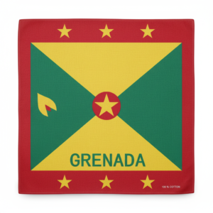 Bandana Grenada Flag 100% Cotton Square #BANGRENADA