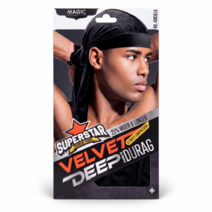 Velvet Deep Wave Durag Black #4803BLA