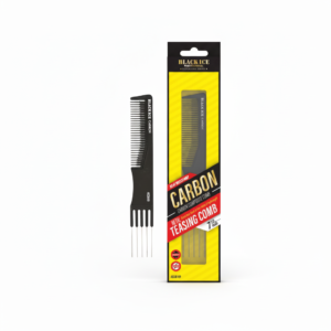 Black Ice Carbon Metal Teasing Comb - 7.5 Inch #CCO109