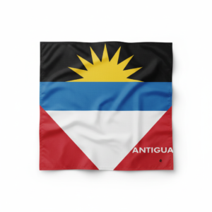 Antigua and Barbuda Flag with Rising Sun, Blue, White, Red and Black Design