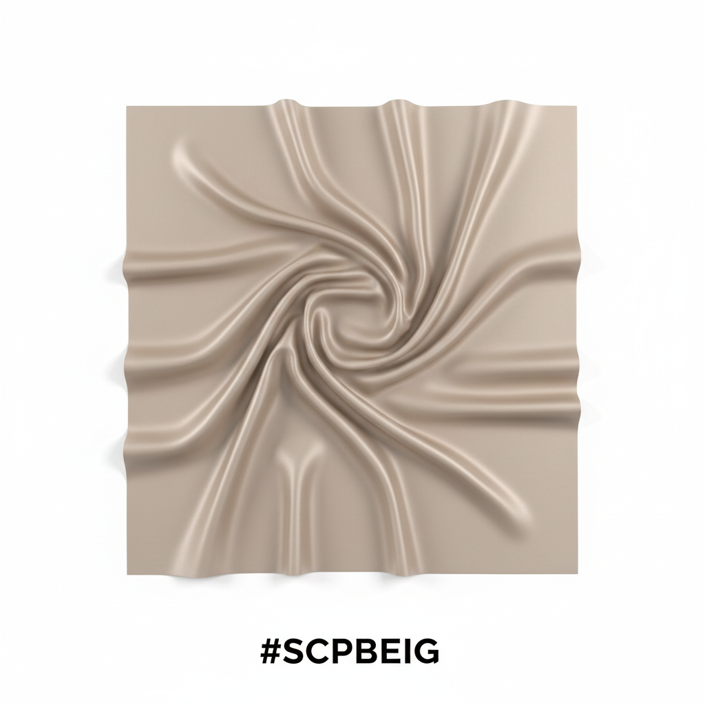 Premium Beige Satin Bonnet Head Wrap for Hair Protection #SCPBEIG