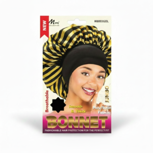 Striped Satin Jumbo Bonnet - Breathable Sleep Hair #M8003GOL